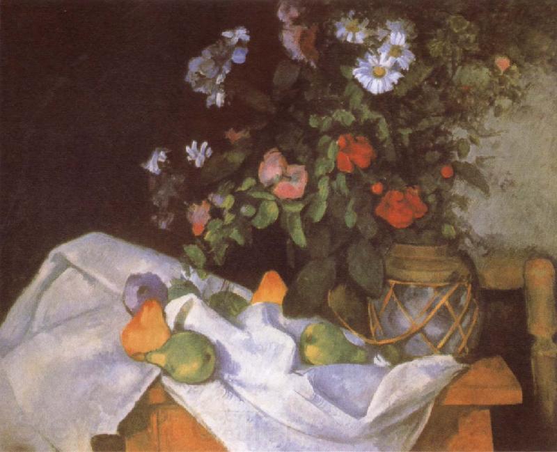 Paul Cezanne Still life with Flowers and Fruit France oil painting art